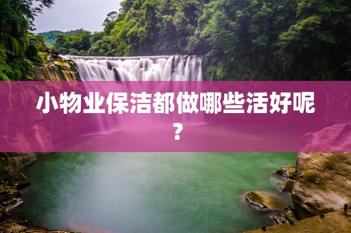 小物业保洁都做哪些活好呢？