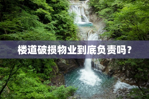楼道破损物业到底负责吗？