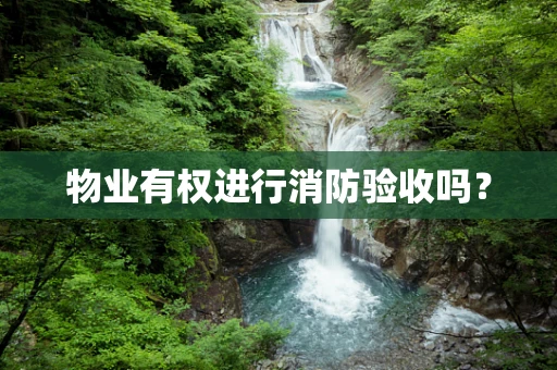 物业有权进行消防验收吗？