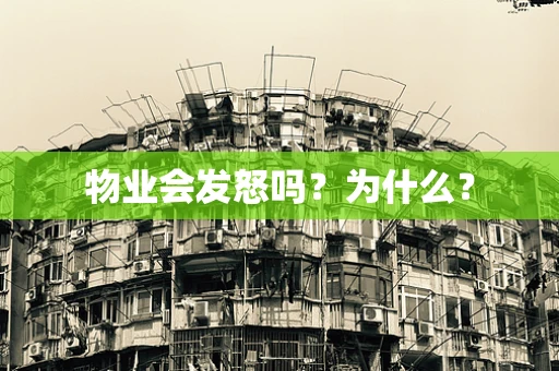 物业会发怒吗？为什么？