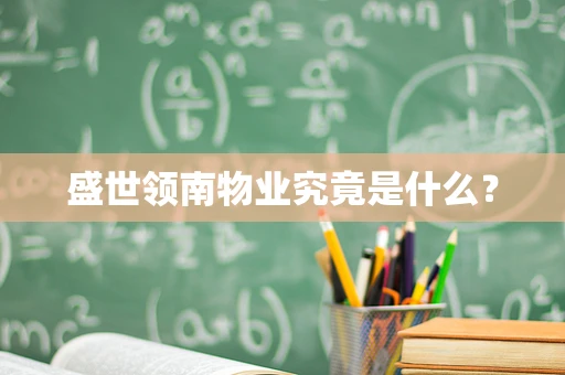 盛世领南物业究竟是什么？
