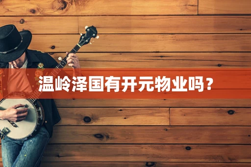 温岭泽国有开元物业吗？