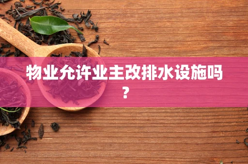 物业允许业主改排水设施吗？