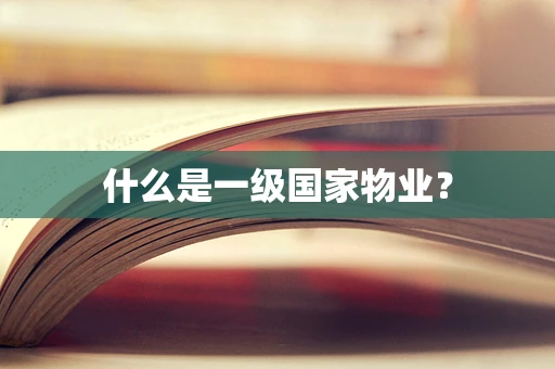 什么是一级国家物业？