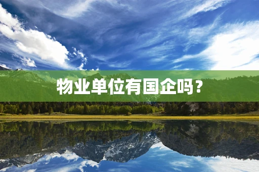 物业单位有国企吗？