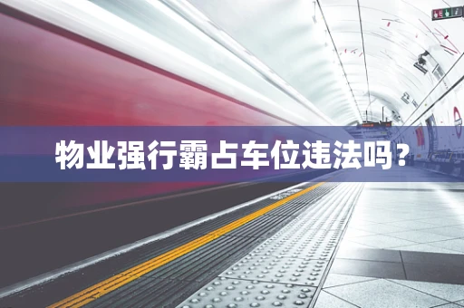 物业强行霸占车位违法吗？