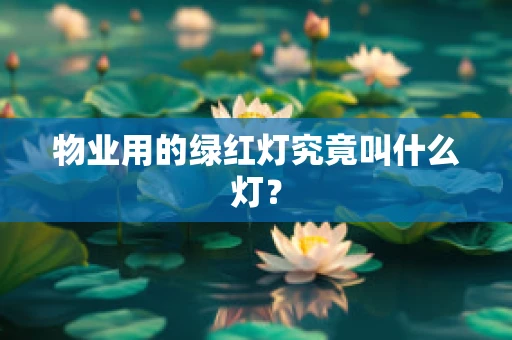 物业用的绿红灯究竟叫什么灯？