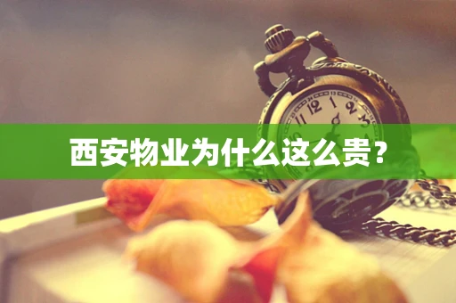 西安物业为什么这么贵？