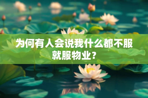 为何有人会说我什么都不服就服物业？