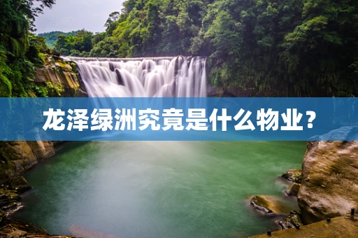 龙泽绿洲究竟是什么物业？