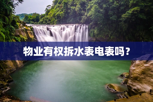 物业有权拆水表电表吗？