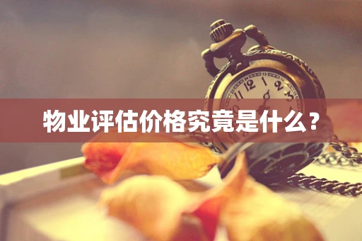 物业评估价格究竟是什么？