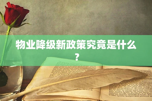 物业降级新政策究竟是什么？